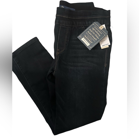#307 ✔️Democracy Abroad Solution Indigo Pull on Glider Ankle Length Jean - Picture 3 of 11